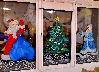 Украшаем окна к Новому Году